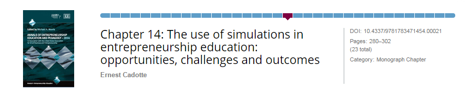use of simulations in entrepreneurship education article