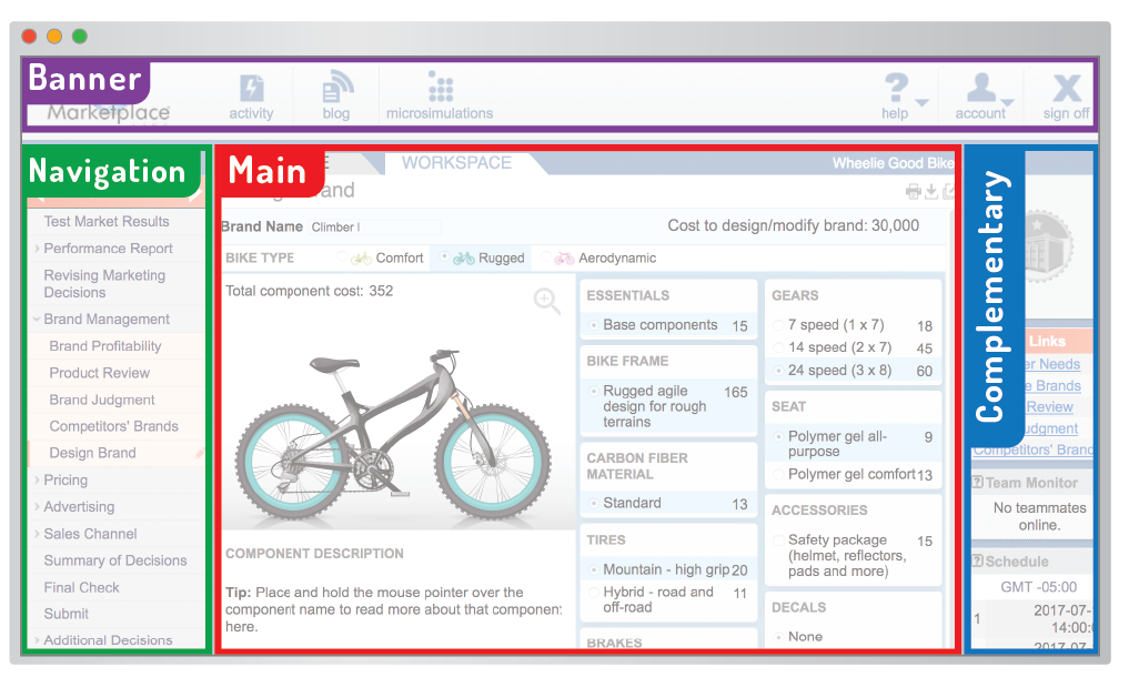 WCAG Accessible Business Simulations Marketplace Simulations