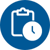 Icône du presse-papiers et de l'horloge